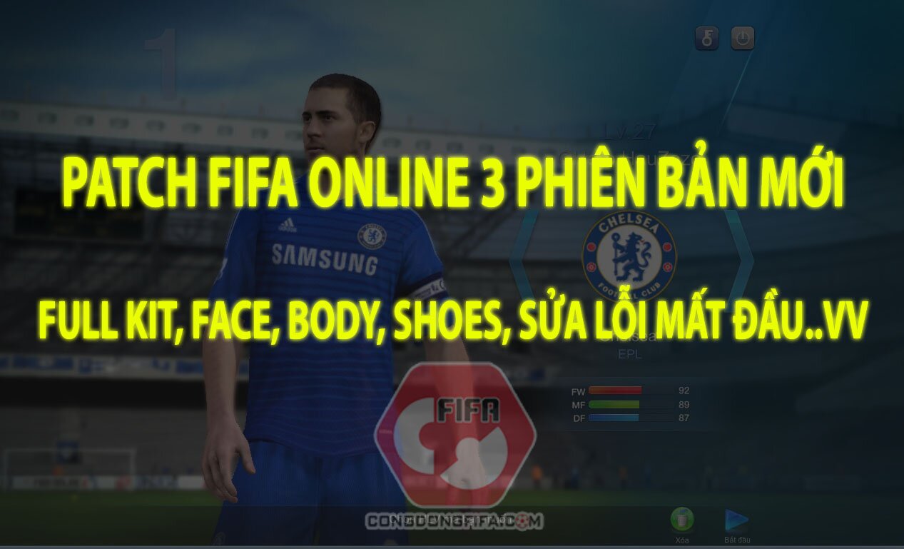 Patch FIFA Online 3 phiên bản 3.0 - Full kit 14-15, Face, Body, giầy tất và sửa lỗi mất đầu