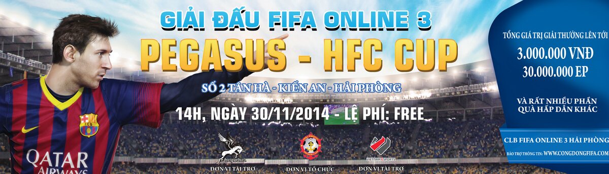 [CLB FO3 Hải Phòng] Công bố Giải đấu "Pegasus Club - HFC Cup" 14h CN - 30/11/2014