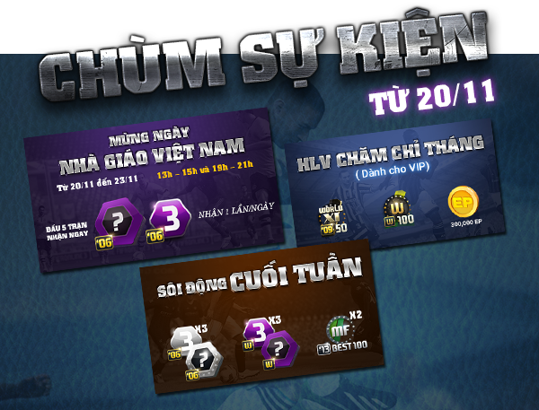 FIFA Online 3: Chùm SỰ KIỆN MỚI ngày 20/11