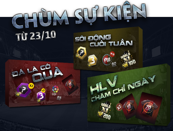 FIFA Online 3: Chùm SỰ KIỆN MỚI NHẤT ngày 23/10