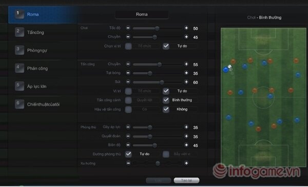 [FO3] Tùy chỉnh chiến thuật trong một trận đấu FIFA Online 3