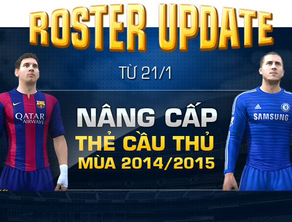 Hệ thống thẻ cầu thủ được thay đổi hoàn toàn trong bản Roster Update